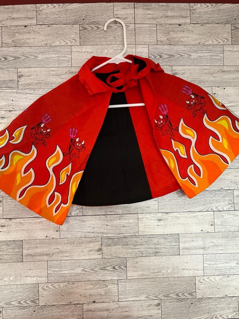Vintage homemade child’s reversible cape Halloween